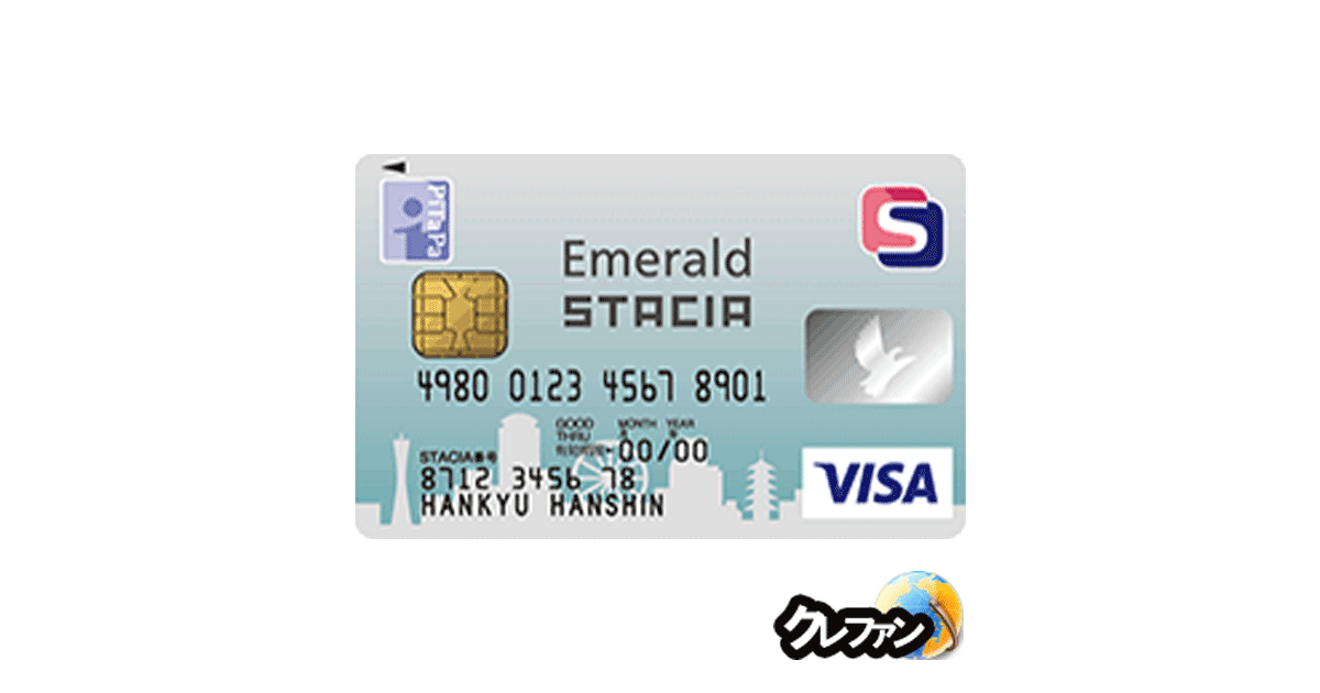 エメラルドSTACIA PiTaPa VISAカード(PiTaPa一体型)(三井住友カード)